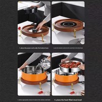 Chauffe-Plat Électrique en Acier Inoxydable 201 Coloré, Contrôle Automatique de la Température 85-100°C, Capacité 3L, Maintien au Chaud