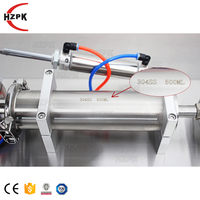 Machine de remplissage semi-automatique HZPK 500 ml pour eau, huile d'olive, pâte, liquide, crème cosmétique/lotion