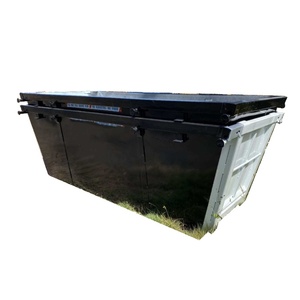 Bin Skip Bin For Refuse Collection Chain Lifting Metal Skip Container With Lifting Lugs Capacity 6 M3