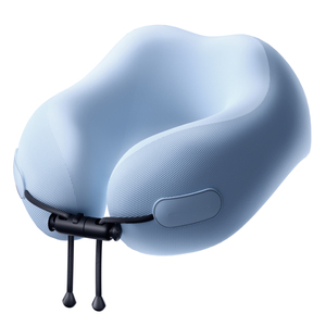 Oreillers de voyage en mousse à mémoire de forme en forme de U imprimés avec logo personnalisé pour le confort du cou pendant le sommeil en avion - Product Image 2