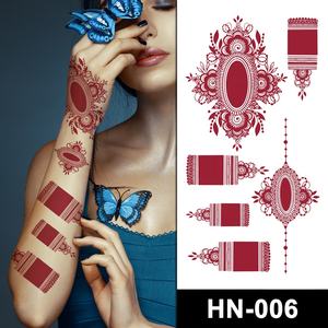 HN 500 Motifs de <span class=keywords><strong>tatouage</strong></span> en papier transfert pour boutique, motif <span class=keywords><strong>dentelle</strong></span> bordeaux sexy et érotique, autocollant de <span class=keywords><strong>tatouage</strong></span> pour <span class=keywords><strong>bras</strong></span> et doigts - Product Image 4