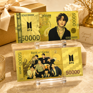 Banconota da Collezione Ispirata alle Boy Band K-Pop, Bifacciale con Lamina d'Oro, 50000 Won, Regalo per Fan, Stile <span class=keywords><strong>Poster</strong></span> Musicale, Decorazione per le Feste - Product Image 5