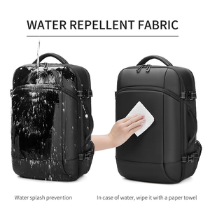 Large Capacity Waterproof Business Laptop Backpack Zipper Closure Air Cushion Belt Vacuum <b>Compression</b> Lining Travel Notebook <b>Bag</b> - Product Image 6