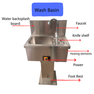 Équipement avicole automatique MD, évier de lavage des mains avec dispositif de stérilisation des couteaux, haute sécurité, 380V - Product Image 6
