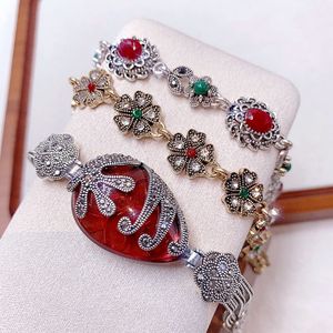 Europeo americano Vintage retrò classico in lega braccialetti esagerati ornamenti a <span class=keywords><strong>mano</strong></span> vecchio palazzo <span class=keywords><strong>d</strong></span>'argento <span class=keywords><strong>oro</strong></span> antico - Product Image 2