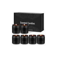 Bougie en cire de soja exclusive pour hommes, supportée par les services OEM et ODM en marque blanche, pack de bougies parfumées à combustion propre, cadeau pour clients masculins