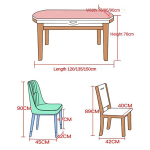 Bộ bàn ăn và ghế kiểu mới chất lượng tốt 4 chỗ ngồi sang trọng hiện đại giá cả hợp lý chất liệu gỗ - Product Image 6