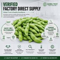 Fabrieksgroothandel IQF diepvries gezouten edamame in peulen, kwaliteit A, verse groene sojabonen voor groothandel en catering.