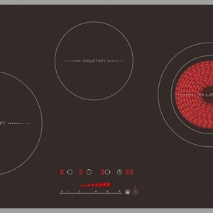 Placa de Inducción de 3 Quemadores de 24 Pulgadas con Potenciador, 220-240v, 6000W, Vitrocerámica Integrada - Product Image 2