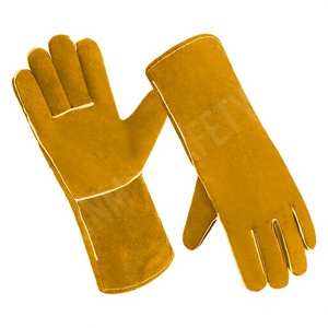 Premium-Qualität Büffel-Spaltleder-Handschuhe Baumwollfutter Schwerer Industrieller Handschutz Anti-Vibrations- und Funkenresistent CE - Product Image 4