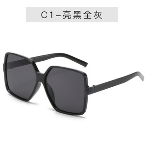 Nuevas gafas de sol de moda para mujer, montura grande múltiple que incluye azul, negro, blanco, dorado, multicolor, gris, marrón, champán, PC - Product Image 3