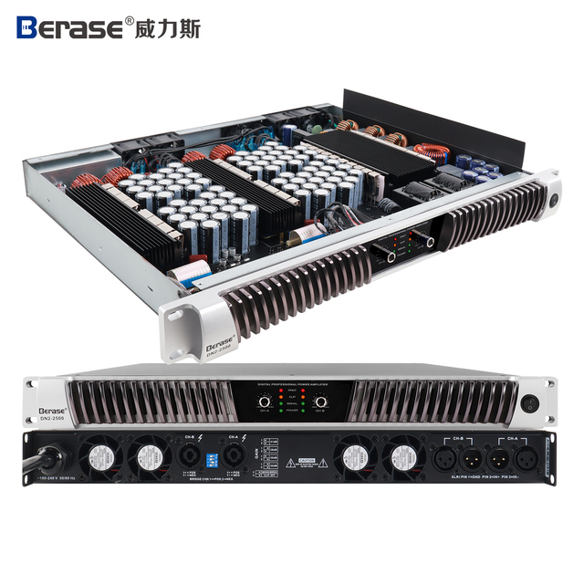 2500W Two Channel Class D Metal Power Amplifier with 4 /8 Ohm Impedance for Professional Audio  Church /KTV Sound Systems
