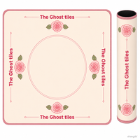 Tapis de Mahjong Américain Personnalisable en Caoutchouc Moderne, Anti-bruit, Facile à Nettoyer, Antidérapant et Silencieux, Série Végétale