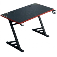 Bureau de jeu AOR ESPRTS Z8-140 en métal et fibre de carbone avec éclairage RVB, design ergonomique, extensible, montage facile pour la maison/le bureau