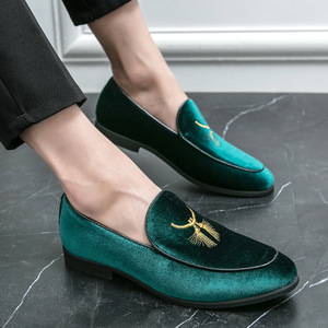 Plus Size 48 Men's Low-Top <strong>Embroidered</strong> <strong>Velvet</strong> Casual Leather Shoes Slip-On <strong>Loafers</strong> - Product Image 3