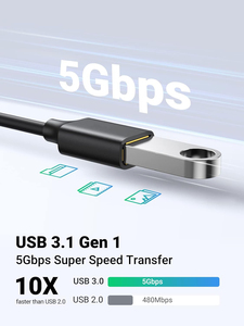Câble OTG USB 3.0 femelle vers USB-C mâle 5 Gbit/s compatible avec iPhone 17 Pro, MacBook, iPad Mini Pro, Samsung Galaxy, <span class=keywords><strong>Google</strong></span> Pixel - Product Image 3