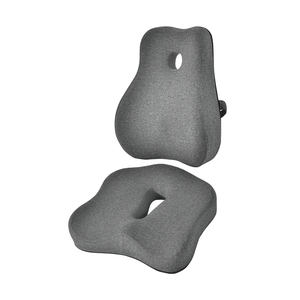 Mousse à mémoire de forme ergonomique soutien lombaire <span class=keywords><strong>coussin</strong></span> <span class=keywords><strong>dorsal</strong></span> oreiller tricoté couverture amovible lavable pour ordinateur/<span class=keywords><strong>chaise</strong></span> de bureau bas du dos - Product Image 2
