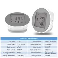 Capteur intelligent de température et d'humidité WIFI, alerte par notification d'application, hygromètre thermomètre sans fil