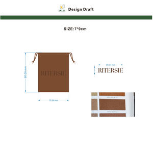 Luxury Logo Printed Microfiber Recyclable Jewelry Packaging <b>Bag</b> Drawstring Pouch <b>Personalized</b> Deboss Printing 10x25cm Small <b>Gift</b> - Product Image 6