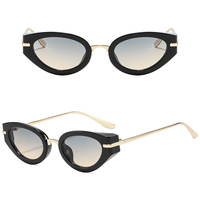 Lunettes de soleil tendance DL Cat Eye à monture fine UV400, monture intégrale, légères