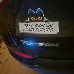 あなたの猫に「私はそう言った」と言います。面白い8×4.5インチのビニールマグネット、車のバンパー、猫愛好家のための車のステッカーです。 - Product Image 5