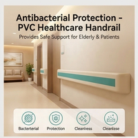 Barres d'appui pour toilettes handicapées avec revêtement en PVC résistant à l'eau pour hôtels et appartements, main courante de sécurité murale
