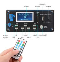 Carte de décodage MP3 LCD 12V WAV WMA Décodage Lecteur MP3 Module audio Prise en charge de la radio FM AUX USB avec affichage des paroles