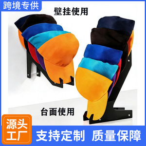 Support mural pour casquettes de baseball en acrylique, présentoir à deux niveaux pour magasin de vêtements, rangement de bureau ou chambre - Product Image 3