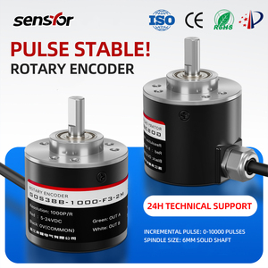 38毫米增量式旋转编码器，带6毫米轴5V/5-26V/8-24V 100ppr 500ppr 1000ppr输出旋转编码器 - Product Image 2