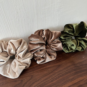 Coleteros Extra Grandes de Terciopelo de Seda Pura para Mujer, Personalizados, Estilo Vintage Dulce, Accesorios para el Cabello - Product Image 3