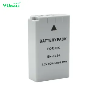 स्टॉक में Nikon 1 J5 1J5 DL18-50 और DL24-85 डिजिटल कैमरों के साथ संगत ली-आयन रिचार्जेबल EN-EL24 बैटरी पैक