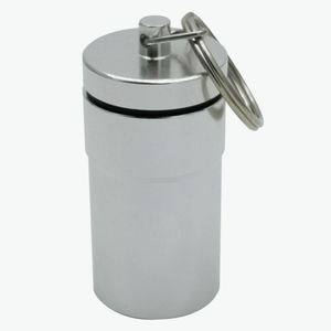 Multi Colors Small <b>Aluminum</b> Bottles Outdoor Travel Pill <b>Containers</b> Daily Pill Case Keychain Custom Logo - Product Image 3