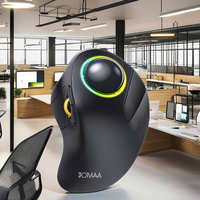 Mouse Trackball Nirkabel Kustom yang Dapat Diisi Ulang, Ergonomis, dengan Koneksi Multi-perangkat untuk Komputer