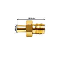 Adaptador RF SMA Hembra a SMP Macho, Listo para Enviar, Totalmente en Latón, 50 Ohmios, Conector Coaxial RF, Entrega Rápida