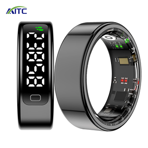 R11C Stainless Steel <strong>Smart</strong> <strong>Ring</strong> 5.2 BLE Health Monitor Blood Oxygen Heart Rate <strong>Sleep</strong> Tracker Magnetic Charge App Control - Product Image 2