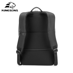 Kingsons Men's Business <b>Backpack</b> 20-35L Lightweight Multi <b>Compartment</b> Laptop Bag Solid Color Black Everyday Use - Product Image 1