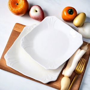 Plato Cuadrado <span class=keywords><strong>de</strong></span> Cerámica Blanco para Restaurante, Plato para Sopa, Plato para Salteados <span class=keywords><strong>de</strong></span> Hotel, Plato para <span class=keywords><strong>Platos</strong></span> Fríos, Vajilla al por Mayor, Apto para Microondas - Product Image 5