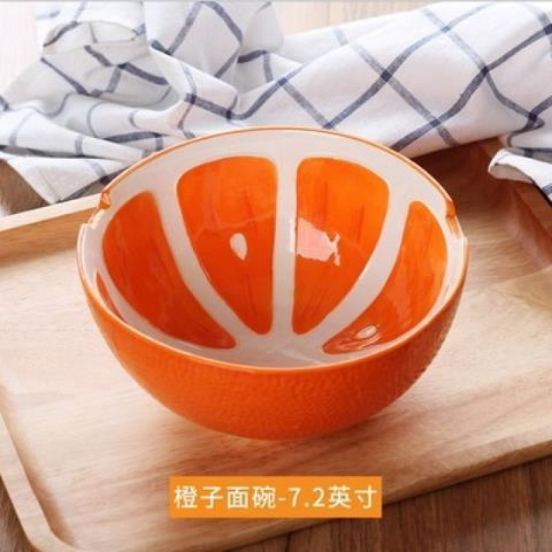 Orange noodle bowl (diameter 17.5cm)