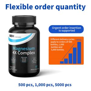 Cápsulas de Magnesio 4X Complex con Plazo de Entrega Rápido (15-20 Días), Fábrica de Suplementos OEM, Pedido Flexible para Reabastecimiento de Stock - Product Image 6