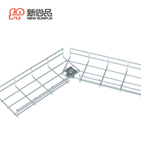 Gouttière à câbles en treillis métallique électrozingué 100 mm x 200 mm pour câblage d'infrastructures de bâtiment