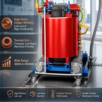 Transformateur triphasé sec durable à structure de bobine toroïdale, conception compacte, sûr et écologique pour la distribution d'énergie