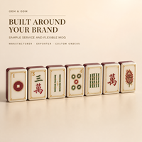 Tuiles de Mahjong en Acrylique de Luxe de Haute Qualité, Couleurs Personnalisées, Style Chinois Classique, Portables et Écologiques pour Salle de Jeu d'Hôtel