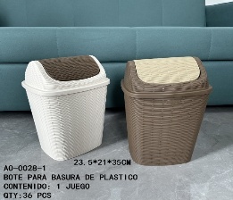 Cestino per Rifiuti in Plastica 23,5x21x35 Cm, Durevole per Cucina, Bagno, Ufficio, Design Minimalista, Autoportante - Product Image 3