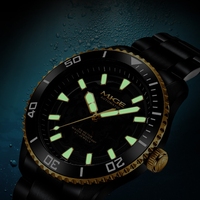 Reloj Mecánico de Lujo con Logotipo Personalizado OEM, Esfera Transparente, Estilo Clásico Casual, Automático, con Bisel de Cerámica Negro