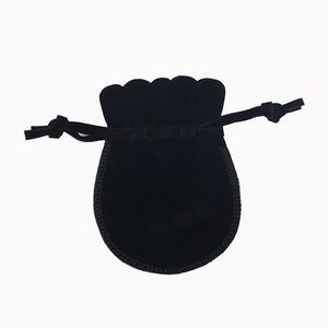 Pochette à bijoux double face en velours en forme de gourde pour emballage de bagues et colliers – En stock, vente en gros, logo personnalisé, approvisionnement direct usine en vrac - Product Image 4