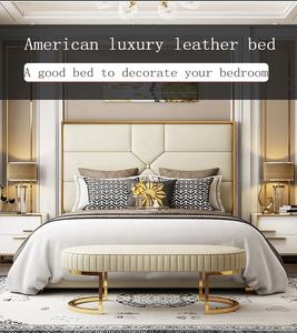 <span class=keywords><strong>Lit</strong></span> de luxe minimaliste postmoderne américain, cadre de <span class=keywords><strong>lit</strong></span> king size pour chambre principale - Product Image 2