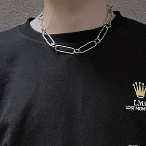 <span class=keywords><strong>Collier</strong></span> ras du cou VAF distinctif à chaîne ovale rectangulaire pour hommes en acier inoxydable - Product Image 6