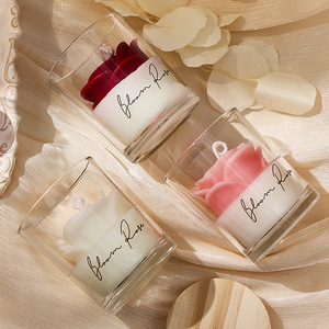 Velas de Cristal con Rosas Personalizadas para el Día de San Valentín, Velas Premium Inmersivas, Fragancias, Decoración del Hogar, Regalos de Boda/Compromiso Personalizados - Product Image 4