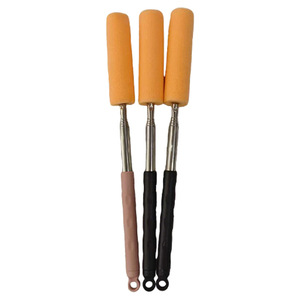 Stainless Steel Telescopic <b>Duster</b> With Foam Head Round Shape Retractable Handle For <b>Cleaning</b> - Product Image 1