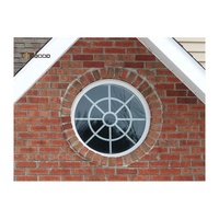 Fenêtre circulaire en aluminium à rupture de pont thermique de luxe, verre isolant anti-UV, fenêtre extérieure ronde pour bâtiment